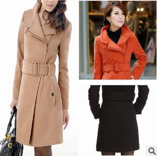 2013 Hot style longth women trench coat, nylon fur trench coat, casual double breasted trench coat FREE SHIPPING