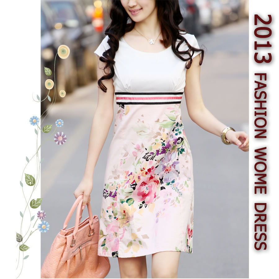 2013 Hot summer new women graceful ~ OL temperament the career ladies paradigm bohemian Slim Dress