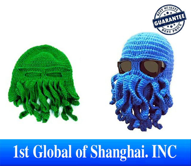 2013 Innovative items Cool Designs Fashion novelty handmade knitting wool octopus unisex hat for women winter Free Shipping