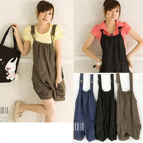 2013 involucres casual bib pants for women, shorts lantern gentlewomen faux denim spaghetti strap pants #J186