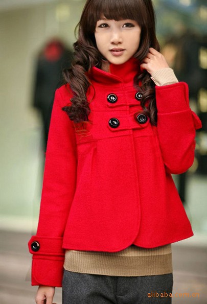 2013 Korea hot style double breated elegantly fur nylon coat, casual longsleeve FREE SHIPPING