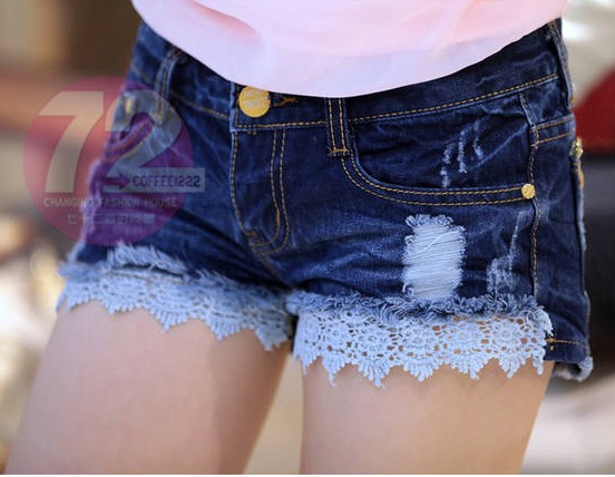 2013 Korean version  influx  new denim shorts female summer frayed loose was thin female shorts shorts denim    free shipping