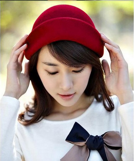 2013 Korean winter new pure wool dome small hat fashion hat