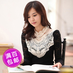 2013 lace top basic shirt mushroom women's