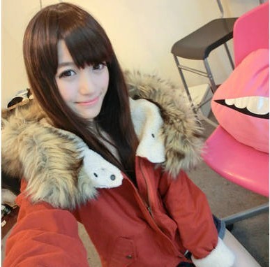 2013 lacing massifs with a hood fur collar berber fleece overcoat outerwear wadded jacket . Hot sale Coat women. Jacket