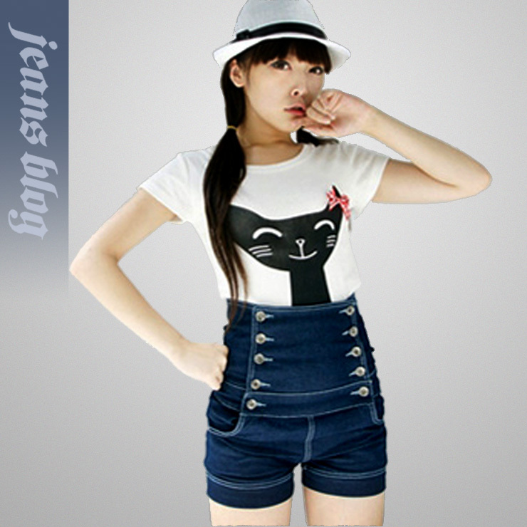 2013 Ladies New Design Short Pants Denim Fashion Jeans Free Shipping  9139
