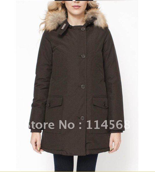 2013  Ladies Woolrich artie parka winter jacket long down coat free shipping