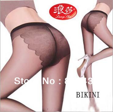 2013 LangSha brand fashion bikini pantyhose women's ultra-thin leggings tights sexy core-spun yarn stockings,free shipping