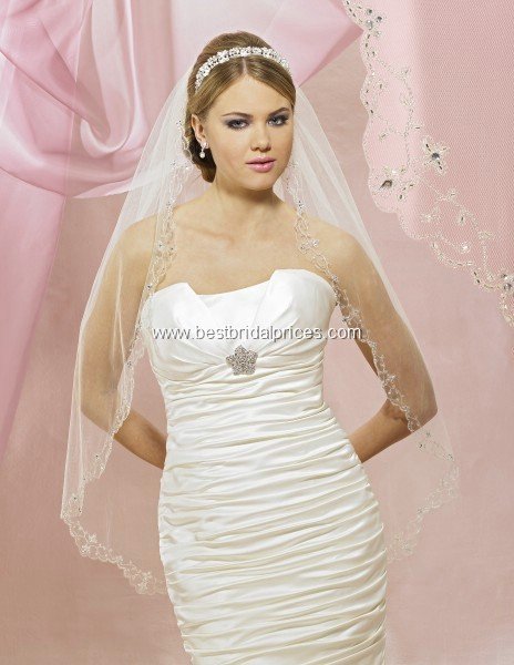 2013 Latest Fast delivery  one layer amazing  medium length  beading bridal wedding  veils