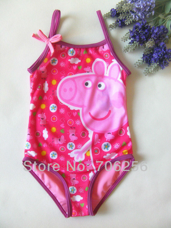 2013 latest Peppa pig,Baby Swimwear,Kid Swimsuit,Girl Bikini,Children Clothing/Costume bathers Free Shipping 8pcs/lot
