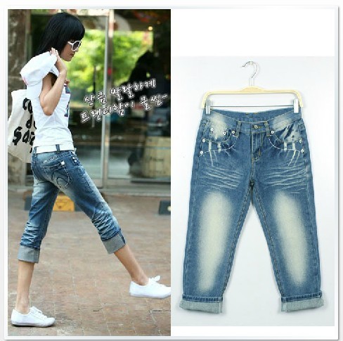 2013 Leisure joker Lady Synchronization jeans short women jeans shorts ladies denim short 7 minutes of pants  free shipping