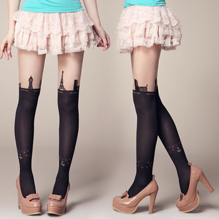 2013 Lolita style false false thigh high stockings were sexy love pantyhose