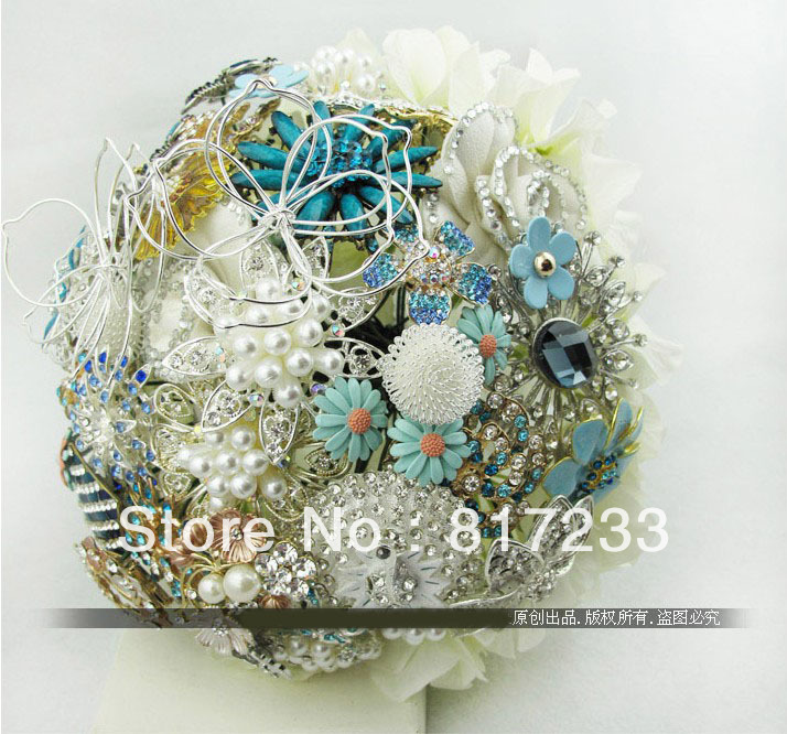 2013 Luxury Crystal Wedding Bouquet High-end Custom Bride Bouquet  Wedding Bouquet  Wedding Accessories ><g6ddd
