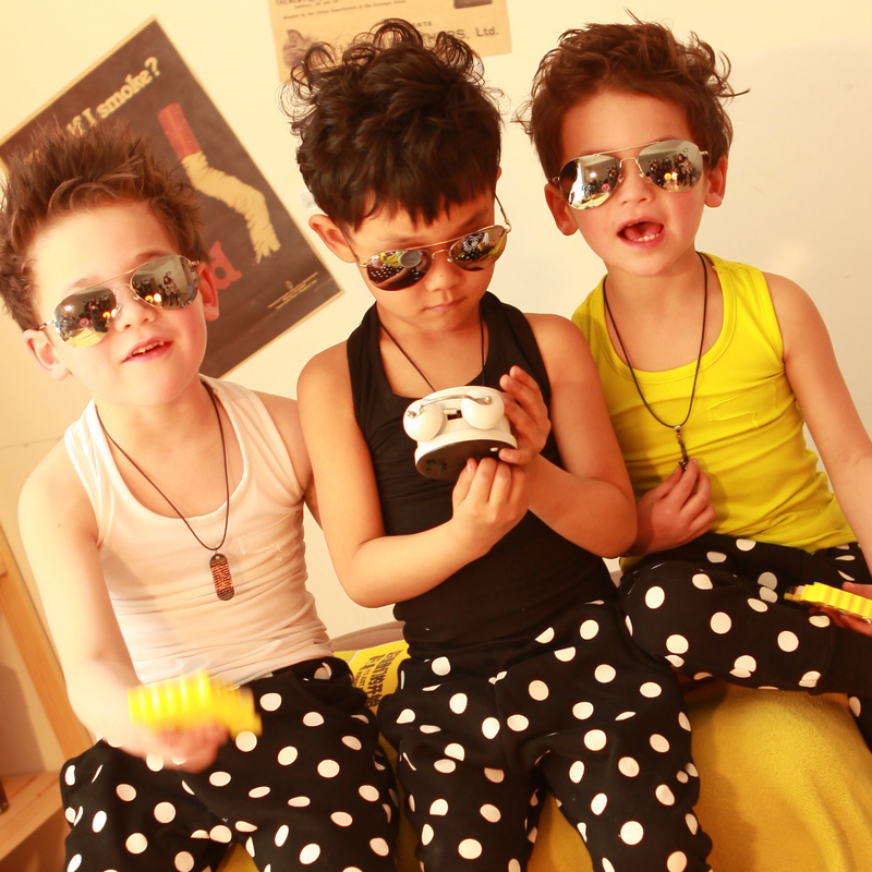 2013 Male child girls clothing all-match basic shirt child slim 100% cotton small vest