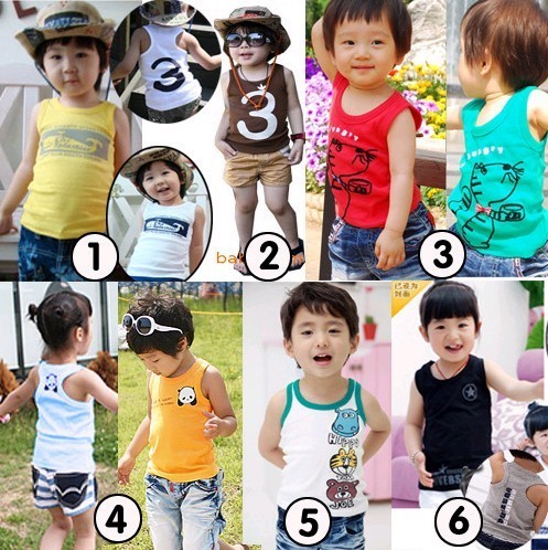 2013 male summer girls summer clothing child 100% short-sleeve cotton t-shirt baby vest 03