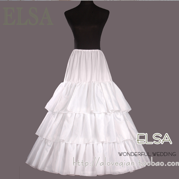 2013 married bride dress puff skirt wedding dress slip adjustable waist steel plus size