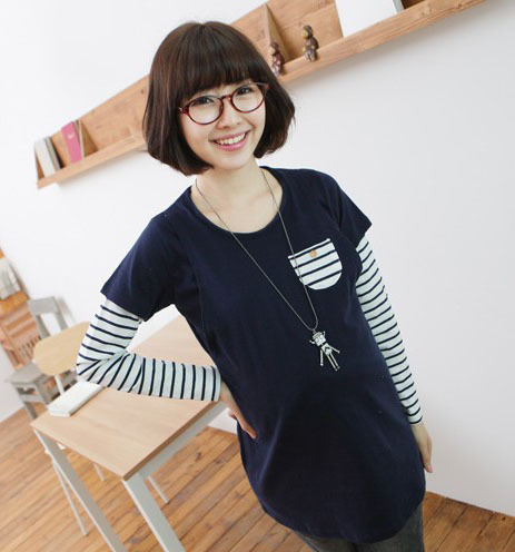 2013 maternity clothing 2 piece set long-sleeve top teethe during pregnancy puerperal