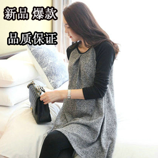 2013 maternity clothing after lacing loose maternity dress maternity spring one-piece dress spring and autumn fashion
