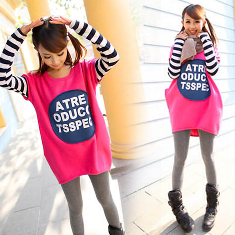 2013 maternity clothing spring and autumn maternity top maternity long-sleeve T-shirt loose long design t-shirt maternity