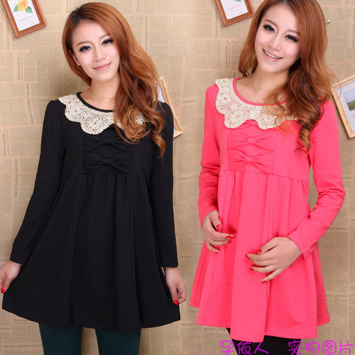 2013 maternity clothing spring fashion long-sleeve maternity top fashion spring and autumn maternity one-piece dress