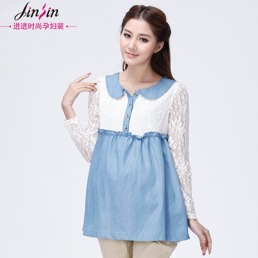 2013 maternity clothing spring long-sleeve fashion maternity top