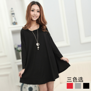 2013 maternity clothing spring maternity top o-neck long-sleeve T-shirt fashion maternity dress