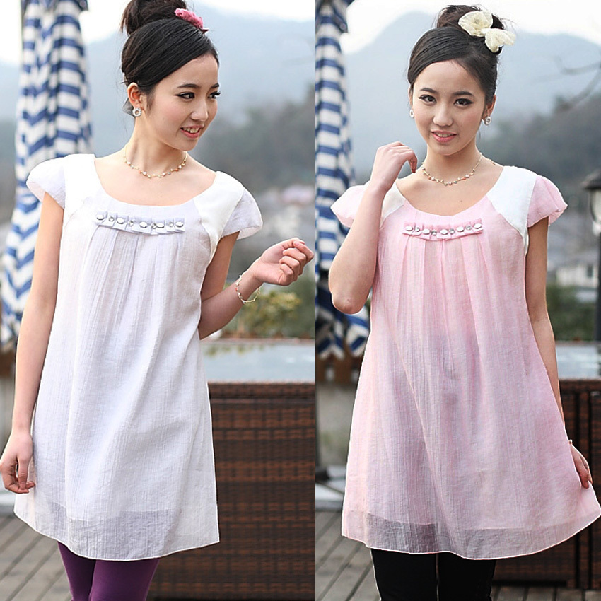 2013 maternity clothing summer 100% cotton maternity top