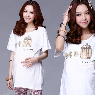 2013 maternity clothing summer loose casual maternity top short-sleeve top maternity t-shirt Maternity tops