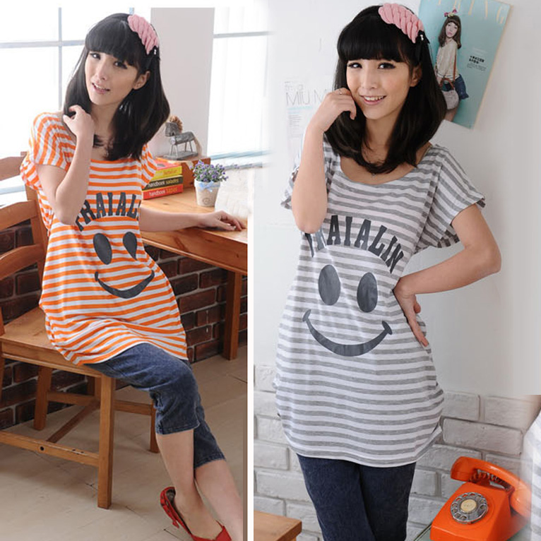 2013 maternity clothing summer top fashion big u stripe maternity t-shirt short-sleeve Maternity tops