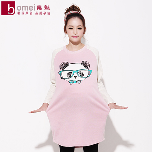 2013 maternity clothing T-shirt women's long-sleeve o-neck summer long design t-shirt 3303
