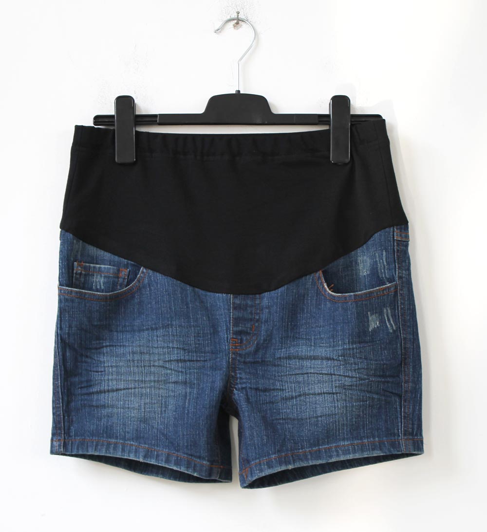 2013 Maternity denim shorts water wash retro finishing maternity shorts 4