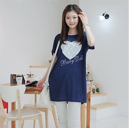2013 maternity short-sleeve T-shirt maternity clothing maternity t-shirt maternity rhinestones love top