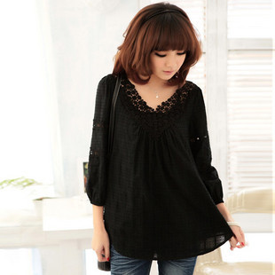 2013 maternity spring elegant maternity top sexy 8 maternity shirt maternity clothing tianxi 2263