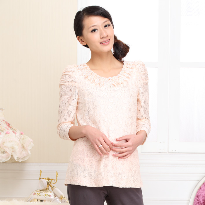 2013 maternity spring maternity lace t-shirt maternity clothing spring maternity t-shirt tianxi 2305