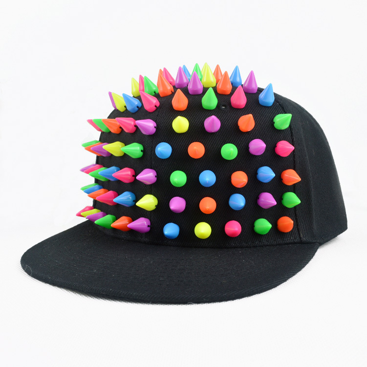 2013 multicolour sports cap rivet punk hiphop cap flat brim baseball cap fashion hat