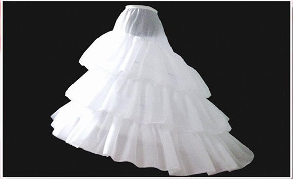 2013  New 3 Hoop Train Petticoat BRIDAL PETTICOAT 3 Hoops CRINOLINE for Wedding Dress sweetheart