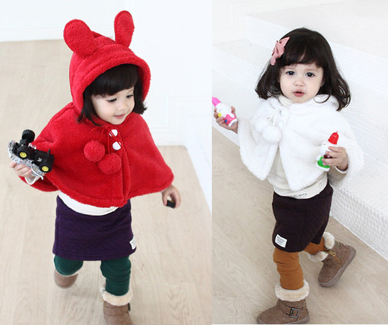 2013 New Arrial Free Shipping 5pcs/lot Children Trench  Baby Coat CORAL FLEECE Kids Clothes hat High quality Free size 2color