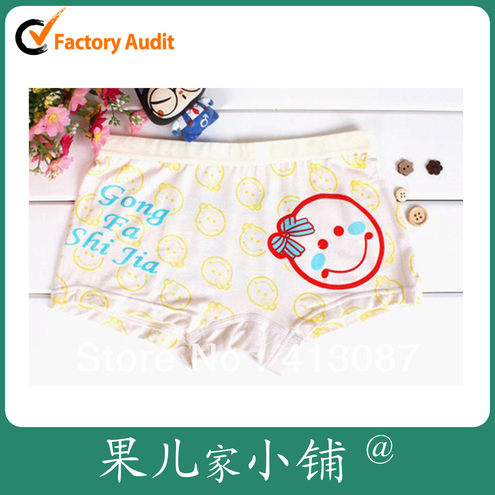 2013 new arrival 4--6 years old students underwear comfortable bamboo fiber kid's panties for girls