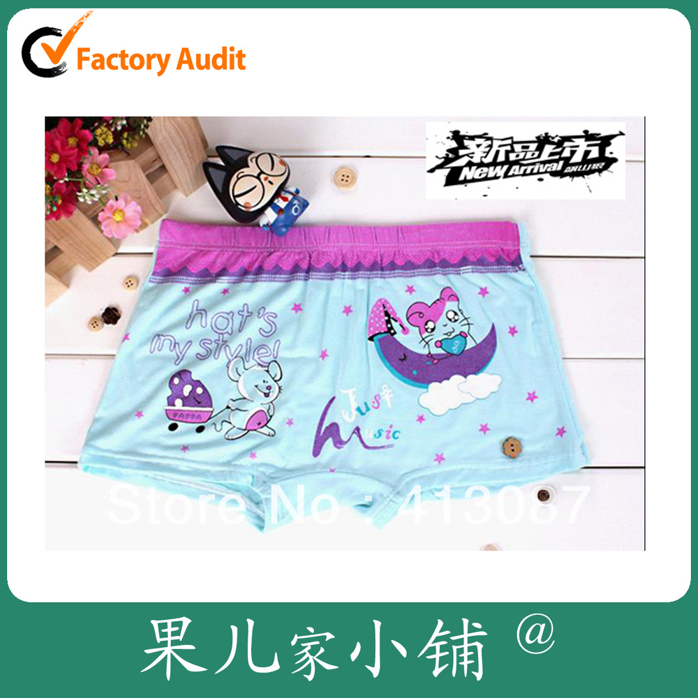 2013 new arrival 7--12 years old children underwear comfortable modal kid's panties for girls free shipping
