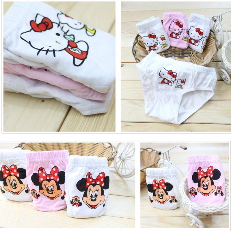 2013 New Arrival Baby Cartoon Underwear For Girls Children 100% Cotton Briefs