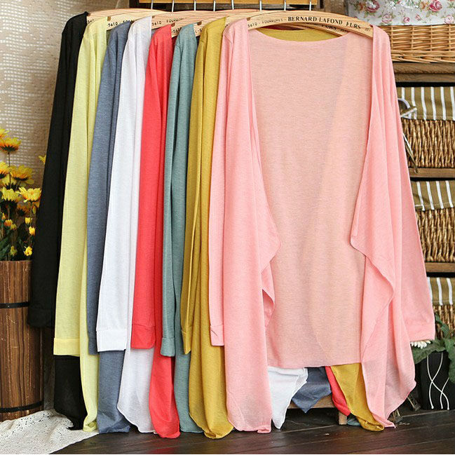 2013 New Arrival cape clothing air conditioning no button thin cardigan sun protection shirt sweater for women 80003