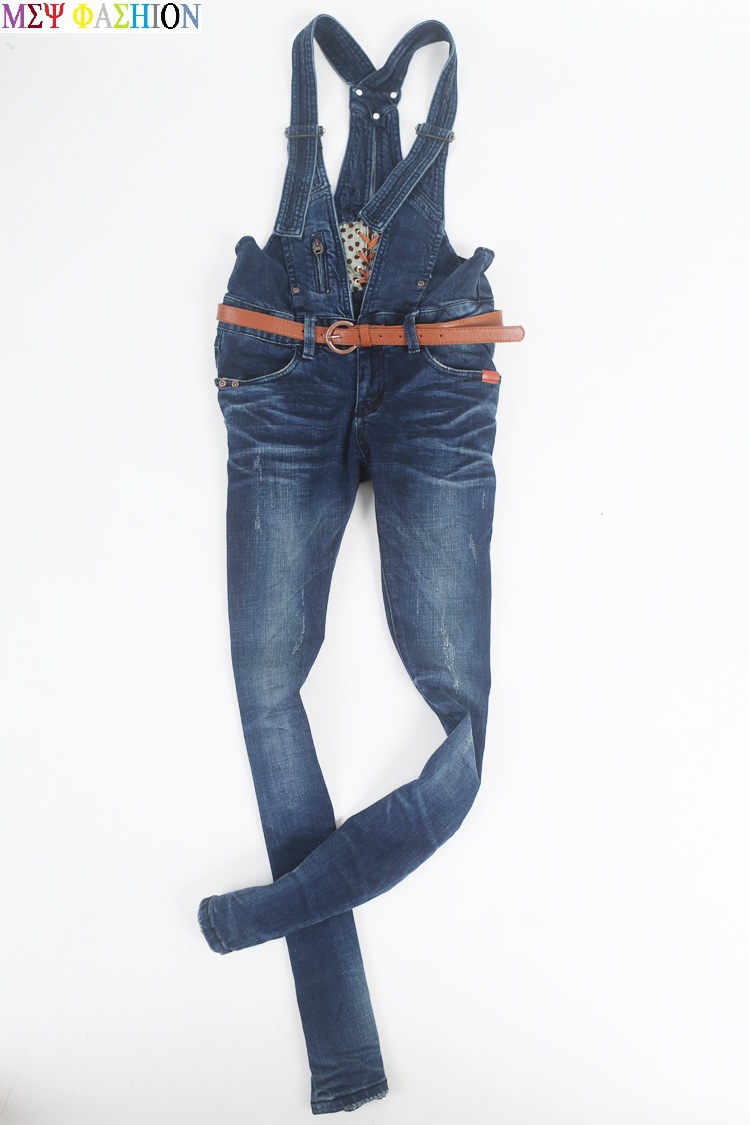 2013 New Arrival Free shipping loose suspenders jeans romper woman jumpsuit, denim jumpsuit, denim overalls with belt