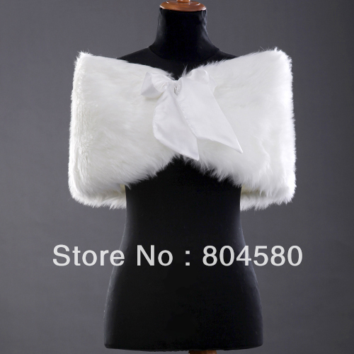 2013 New Arrival GK Faux Fur Bridal Wrap Stole Tippet Jacket Wedding Shawl  via EMS CL2615
