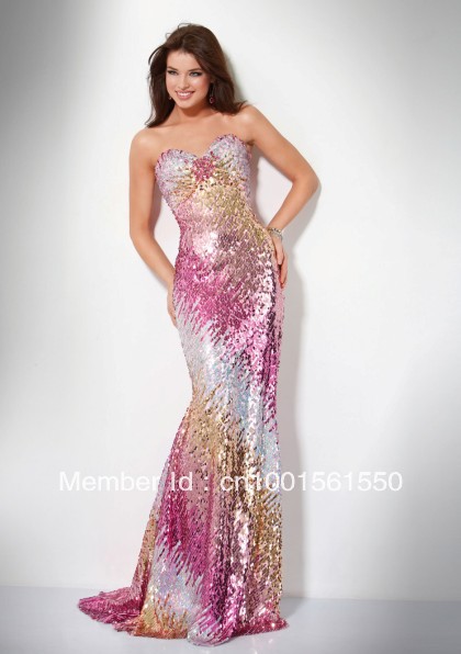 2013 New Arrival Hot Sale Colorful Sheath Floor-Length  Strapless Long Evening dress\Formal dresses,