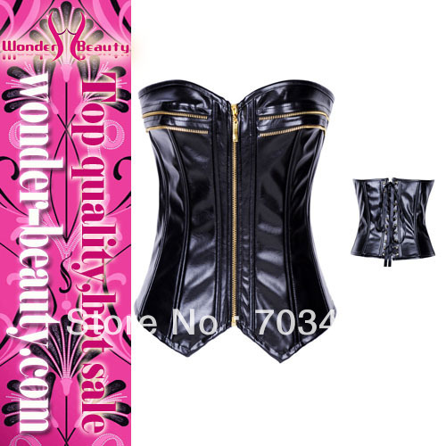 2013 New Arrival Hot Sale Sexy Black Vinyl Corset
