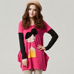 2013 new arrival maternity clothing maternity t-shirt women's maternity clothing maternity top plus size maternity top