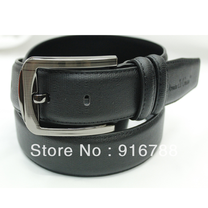 2013 New Arrival Men' Genuine Leather Belt,Mens Designer Buckle Belts,Black and Brown Color Free Shipping