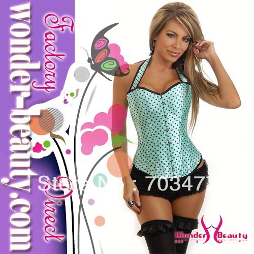 2013 New Arrival Sexy Strapless Corset Circle Dot Vest Corset