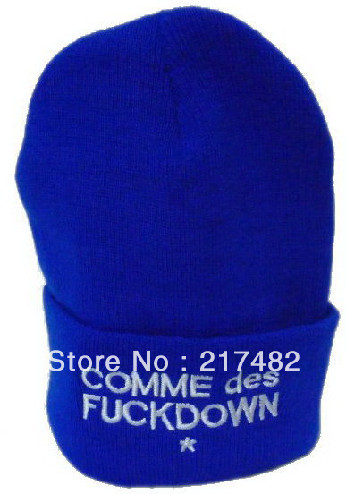 2013 New arrival SSUR COMME DES FUCKDOWN beanie Color Blue Hats winter knitted caps beanies hats Free shipping