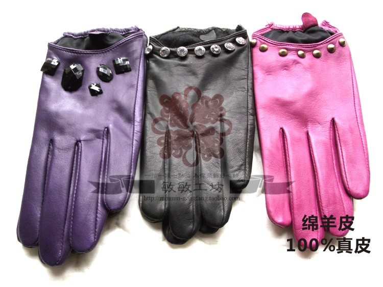 2013 new arrival touch screen gloves women's gloves women's thermal gloves women's genuine leather gloves